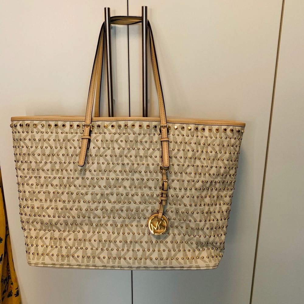XL Gold studded Michael Kors Purse